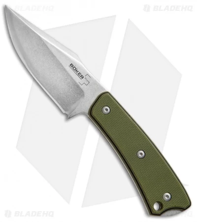Boker Plus Piranha Fixed Blade Knife OD Green G-10 (3" Stonewash) 02BO005 1 Boker Plus Piranha Fixed Blade Knife OD Green G-10 (3" Stonewash) 02BO005