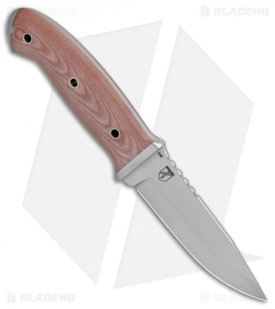 Boker T3 Fixed Blade Knife Brown Micarta (4.25" Satin) 2 Boker T3 Fixed Blade Knife Brown Micarta (4.25" Satin) - Image 2