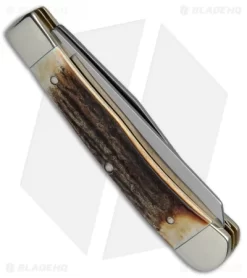 Boker Trapper Stag Pocket Knife Dual Blades 114525 5 Boker Trapper Stag Pocket Knife Dual Blades 114525 -Knife Shop Boker Trapper Stag Pocket Knife Dual Blades 114525 BHQ 15020 jr side