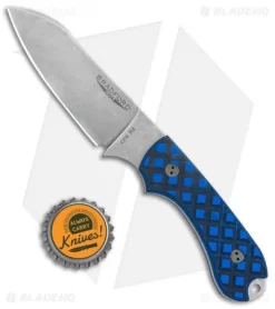 Bradford Guardian3 Sheepsfoot Fixed Blade Knife Black/Blue G-10 (3.5" SW M4) -Knife Shop Bradford Knives Black Blue Guardian 3 Sheepsfoot SW BHQ 135569 jr bottlecap