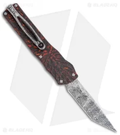Brian Tighe Custom Small Twist Tighe Tanto OTF Red Fat CF (2.75" Damasteel)