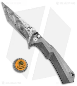 Brian Tighe Custom Tighe Tac Tanto Knife Zirconium (4" Damasteel) -Knife Shop Brian Tighe Custom Tighe Tac Tanto Zirconium Damasteel BHQ 71558 jr bottlecap