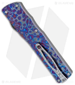 Brian Tighe Custom Twist Tighe Dagger OTF Black/Timascus (3.75" Damacore) 1 -Knife Shop Brian Tighe Custom Twist Tighe Dagger Black Timascus Damacore BHQ 115804 jr side