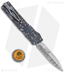 Brian Tighe Custom Twist Tighe Dagger OTF Fat Carbon Fiber (3.75" Damasteel) -Knife Shop Brian Tighe Custom Twist Tighe Dagger Fat Carbon Damasteel BHQ 115802 jr bottlecap