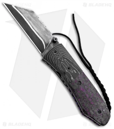 Burr Oak Knives Mini Combat Utility Knife Carbon Fiber/Sugilite (3.375" San Mai) 1 Burr Oak Knives Mini Combat Utility Knife Carbon Fiber/Sugilite (3.375" San Mai)