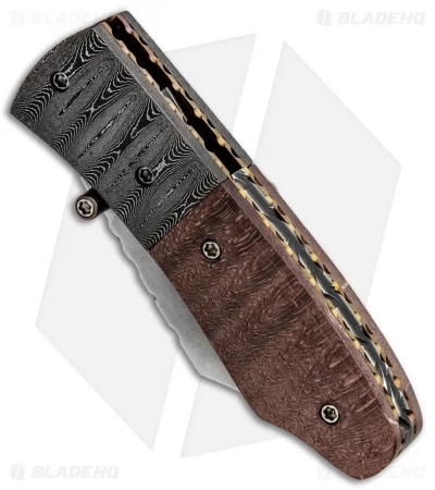 Burr Oak Knives Mini Combat Utility Knife Stabilized Oak (3.375" San Mai) 2 Burr Oak Knives Mini Combat Utility Knife Stabilized Oak (3.375" San Mai) - Image 2