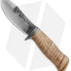Burr Oak Knives Nessmuk Fixed Blade Wrought Iron/Curly Maple (4.6" Hamon)