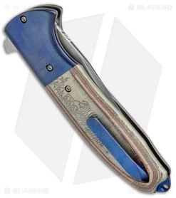 Chuck Gedraitis Accentor Flipper Circuit Board/Blue Ti (3.625" San-Mai) 6 Chuck Gedraitis Accentor Flipper Circuit Board/Blue Ti (3.625" San-Mai) -Knife Shop Chuck Gedraitis Accentor Circuit Board Blue Ti San Mai BHQ 71717 jr side