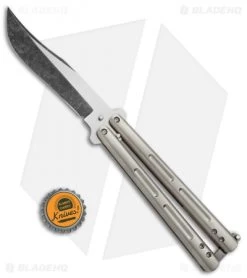 Chuck Gedraitis Knives Balisong #164 Titanium Butterfly Knife (4.25" BB SW) 7 Chuck Gedraitis Knives Balisong #164 Titanium Butterfly Knife (4.25" BB SW) -Knife Shop Chuck Gedraitis Balisong 164 Ti Butterfly BB SW BHQ 71714 jr bottlecap