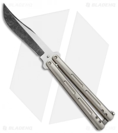 Chuck Gedraitis Knives Balisong #164 Titanium Butterfly Knife (4.25" BB SW) 1 Chuck Gedraitis Knives Balisong #164 Titanium Butterfly Knife (4.25" BB SW)