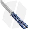 Chuck Gedraits Custom Balisong #165 Knife Blue Ti W/ Kevlar LSCF Latch (Satin)