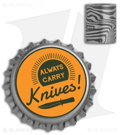 Chuck Gedraitis Custom Lanyard Bead - 304/316 Stainless Damascus 3 Chuck Gedraitis Custom Lanyard Bead - 304/316 Stainless Damascus - Image 3