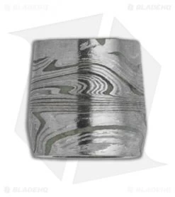 Chuck Gedraitis Custom Lume Lanyard Bead - 304/316 Stainless Damascus