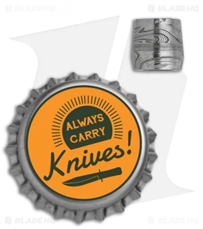 Chuck Gedraitis Custom Lume Lanyard Bead - 304/316 Stainless Damascus 4 Chuck Gedraitis Custom Lume Lanyard Bead - 304/316 Stainless Damascus - Image 4