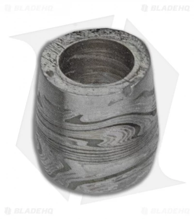 Chuck Gedraitis Custom Lume Lanyard Bead - 304/316 Stainless Damascus 2 Chuck Gedraitis Custom Lume Lanyard Bead - 304/316 Stainless Damascus - Image 2