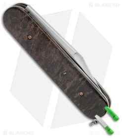 Chuck Gedraitis Swiss Army Switchblade Auto Knife Rag Micarta (3.25" Satin) 8 Chuck Gedraitis Swiss Army Switchblade Auto Knife Rag Micarta (3.25" Satin) -Knife Shop Chuck Gedraitis Swiss Army Switchblade Auto Rag Micarta Satin BHQ 147740 jr side open