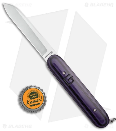 Chuck Gedraitis Switch Army Auto Knife Black / Purple G-10 (3.4" Satin) 4 Chuck Gedraitis Switch Army Auto Knife Black / Purple G-10 (3.4" Satin) - Image 4