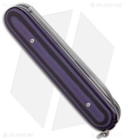 Chuck Gedraitis Switch Army Auto Knife Black / Purple G-10 (3.4" Satin) 6 Chuck Gedraitis Switch Army Auto Knife Black / Purple G-10 (3.4" Satin) -Knife Shop Chuck Gedraitis Switch Army Switchblade Auto Black Purple G 10 BHQ 176346 jr side