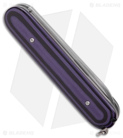 Chuck Gedraitis Switch Army Auto Knife Black / Purple G-10 (3.4" Satin) 3 Chuck Gedraitis Switch Army Auto Knife Black / Purple G-10 (3.4" Satin) - Image 3