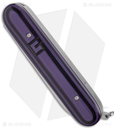 Chuck Gedraitis Switch Army Auto Knife Black / Purple G-10 (3.4" Satin) 2 Chuck Gedraitis Switch Army Auto Knife Black / Purple G-10 (3.4" Satin) - Image 2