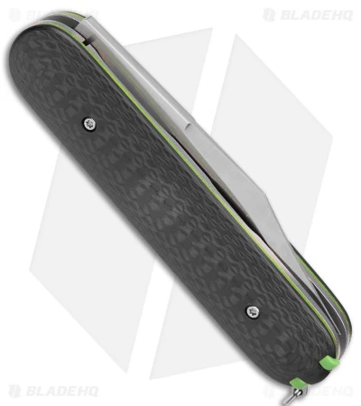 Chuck Gedraitis Switch Army Switchblade Auto Knife Black, Green CF (3.4" Satin) 3 Chuck Gedraitis Switch Army Switchblade Auto Knife Black, Green CF (3.4" Satin) - Image 3