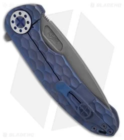 Curtiss Custom Knives F3 Large Frame Lock Knife SF Ti/Blue (3.87" SW) 6 Curtiss Custom Knives F3 Large Frame Lock Knife SF Ti/Blue (3.87" SW) -Knife Shop Curtiss Knives F3 FLK SF TI Blue 3in SW BHQ 178949 td side