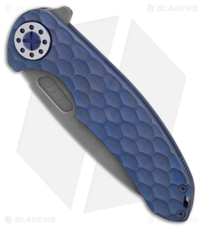 Curtiss Custom Knives F3 Large Frame Lock Knife SF Ti/Blue (3.87" SW) 2 Curtiss Custom Knives F3 Large Frame Lock Knife SF Ti/Blue (3.87" SW) - Image 2