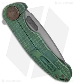 Curtiss Custom Knives F3 Large Frame Lock Knife SF Ti/Green (3.87" Two Tone) 6 Curtiss Custom Knives F3 Large Frame Lock Knife SF Ti/Green (3.87" Two Tone) -Knife Shop Curtiss Knives F3 FLK SF Ti Green 3in Two Tone BHQ 178944 td side