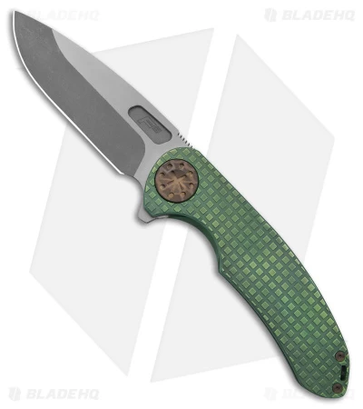 Curtiss Custom Knives F3 Large Frame Lock Knife SF Ti/Green (3.87" Two Tone) 1 Curtiss Custom Knives F3 Large Frame Lock Knife SF Ti/Green (3.87" Two Tone)