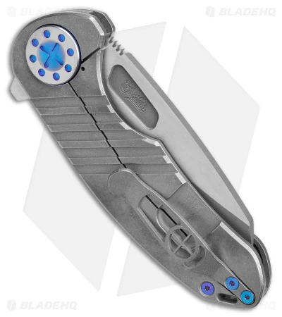 Curtiss Custom F3 Medium Frame Lock Knife Gray Ti/Blue (3.25" 2-Tone Magnacut) 3 Curtiss Custom F3 Medium Frame Lock Knife Gray Ti/Blue (3.25" 2-Tone Magnacut) - Image 3