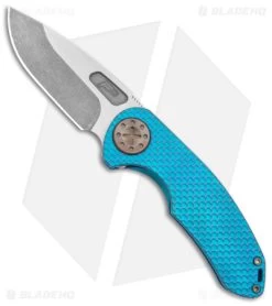 Curtiss Custom F3 Med Slim Frame Lock Knife Teal/Purple Ti (3.15" TT MagnaCut)