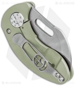 Curtiss Custom Nano Green Frame Lock Folder Knife Ti W/ OD Green G-10 (1.88" SW) 6 Curtiss Custom Nano Green Frame Lock Folder Knife Ti W/ OD Green G-10 (1.88" SW) -Knife Shop Curtiss Knives Nano FL Folder Green Ti OD Green G 10 SW BHQ 93076 jr side