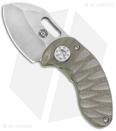 Curtiss Custom Nano Green Frame Lock Folder Knife Ti W/ OD Green G-10 (1.88" SW) 1 Curtiss Custom Nano Green Frame Lock Folder Knife Ti W/ OD Green G-10 (1.88" SW)