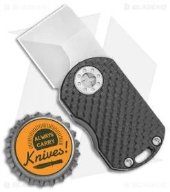 Curtiss Custom Knives ODT Frame Lock Knife Carbon Fiber/Titanium (1" Stonewash) -Knife Shop Curtiss Knives ODT FL CF Ti SW BHQ 100424 jr bottlecap
