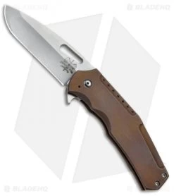 Doc Shiffer Bulletproof V2 Frame Lock Knife Bronze Ti (3.5" Stonewash)
