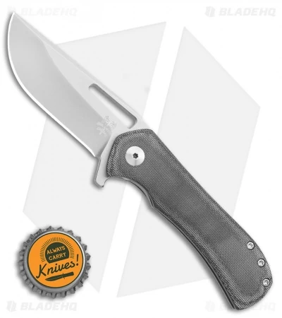 Doc Shiffer V3 Recon Frame Lock Knife Black Micarta (3" Stonewash) 4 Doc Shiffer V3 Recon Frame Lock Knife Black Micarta (3" Stonewash) - Image 4