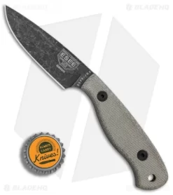 ESEE Camp-Lore Gibson JG3 Bushcraft Fixed Blade Knife (3.5" Black Stonewash) -Knife Shop ESEE Camp Lore Gibson JG3 Bushcraft black sw BHQ 75656 er bottlecap