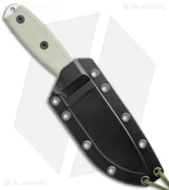 ESEE Knives ESEE-4 Fixed Blade Knife Gray Micarta (4.5" Stonewash S35VN) -Knife Shop ESEE Knives ESEE 4 Gray Micarta SW ESEE 4P35V BHQ 118459 jr sheath