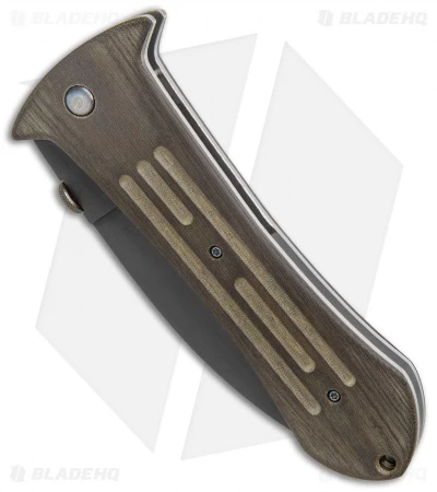 Gedraitis Knives Custom Pocket Smatchet Liner Lock Knife OD Green Micarta 2 Gedraitis Knives Custom Pocket Smatchet Liner Lock Knife OD Green Micarta - Image 2