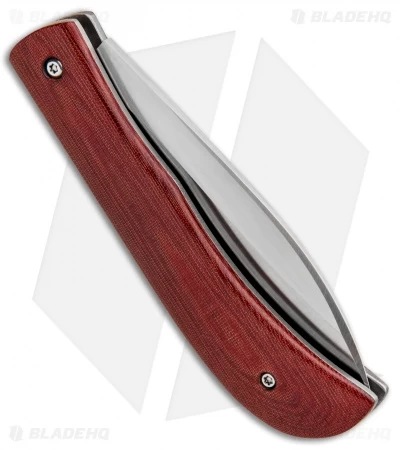Gedraitis Knives Slip Joint Knife Red Micarta W/ Westinghouse Inlay (3" Satin) 3 Gedraitis Knives Slip Joint Knife Red Micarta W/ Westinghouse Inlay (3" Satin) - Image 3