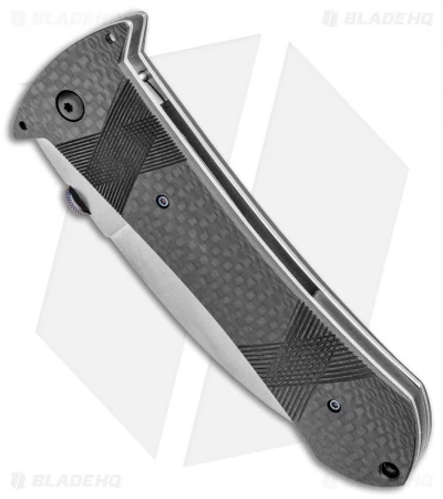 Gedraitis Knives Smatchet Liner Lock Knife Carbon Fiber (4" Stonewash) 2 Gedraitis Knives Smatchet Liner Lock Knife Carbon Fiber (4" Stonewash) - Image 2