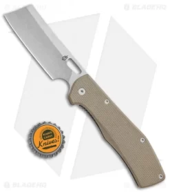 Gerber FlatIron Cleaver Frame Lock Knife Desert Tan G-10 (3.6" Stonewash) -Knife Shop Gerber FlatIron Cleaver FL Desert Tan G 10 SW 30 001495 BHQ 81136 jr bottlecap