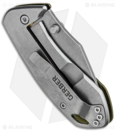 Gerber Kettlebell Frame Lock Knife Sage Green Al (2.5" Stonewash) 30-001521 3 Gerber Kettlebell Frame Lock Knife Sage Green Al (2.5" Stonewash) 30-001521 - Image 3