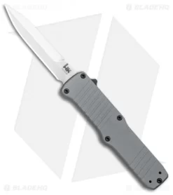 HK Hadron D/A OTF Automatic Knife Gray Aluminum (3.375" Tumbled Bayonet) 54022