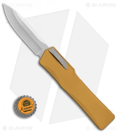 Heretic Knives Cleric Clip Point OTF Automatic Knife Tan (3.5" Stonewash) 4 Heretic Knives Cleric Clip Point OTF Automatic Knife Tan (3.5" Stonewash) - Image 4