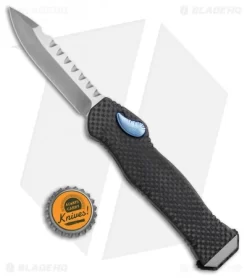 Heretic Knives Hydra OTF Automatic Knife Full Carbon Fiber W/ Blue Ti Cover -Knife Shop Heretic Knives Hydra OTF Auto CF Blue Ti Cover BHQ 75780 jr bottlecap