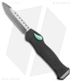 Heretic Knives Hydra OTF Automatic Knife Full Carbon Fiber W/ Green Ti Cover