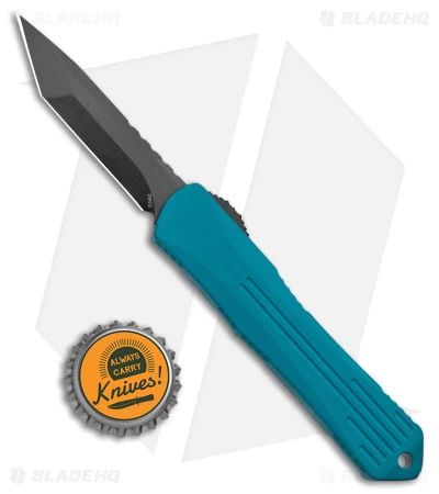 Heretic Knives Manticore-S Tanto OTF Automatic Knife Turquoise Al (2.6" DLC) 4 Heretic Knives Manticore-S Tanto OTF Automatic Knife Turquoise Al (2.6" DLC) - Image 4