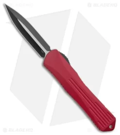 Heretic Knives Manticore-X Double Edge OTF Knife Red (3.75" Two Tone Black)