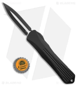 Heretic Knives Manticore-X DE OTF Knife Black (3.75" Battleworn Black)H032-8A -Knife Shop Heretic Knives Manticore X Double Edge OTF Black Battleworn Black BHQ 154205 jr bottlecap